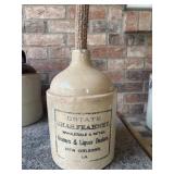 Antique 19th-century stoneware advertising jug