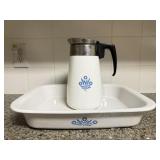 Corningware Blue Cornflower Coffee Percolator