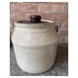 Bintage glazed stoneware crock.