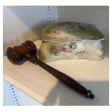 Antique hand-painted porcelain trinket box,