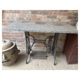 Vintage Singer cast iron treadle sewing machine