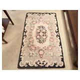 Small Hand Woven Floral Area Rug