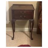 Queen Anne Style Antique Mahogany Side Table