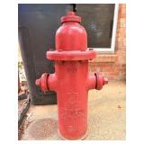 Red Vintage Kennedy Valve cast-iron fire hydrant,