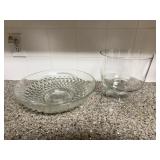 Glass Trifle Bowl & Large Geometric Patterned