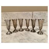 6pc Sterling Silver Randahl Cordial Cups or Shot