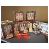 Large Misc Christmas Bundle. Mini ornaments, snow
