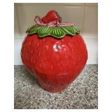 Retro Strawberry Canister Cookie Jar, Call Out on