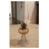 Vintage hurricane oil lamp traditional pedestal