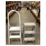 Steel  2-step folding step stool and lightweight