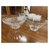 Gorgeous vintage clear pressed glass serving