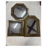 Set of vintage Burwood Products gold plastic