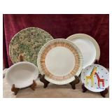 5 pc. Vintage Pottery stoneware plate, Mikasa