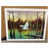 Original hand-painted landscape on a stretched