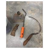 Traditional gardening and farming hand tools,
