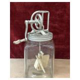 Antique Glass Butter Churn
