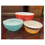 vintage Fire-King turquoise milk glass soup bowl,