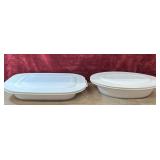 Casual Elegance Coringware casserole dishes.