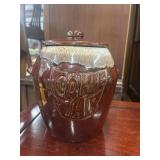 Vintage McCoy Pottery brown drip glaze cookie