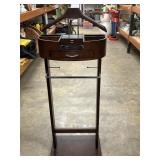Darkwood freestanding clothing valet stand