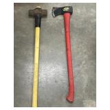 2 pc. Single bit chopping axe and double-face