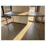 Portable rectangular folding card table, and 4