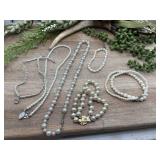 Classic multi-strand pearl jewelry collection