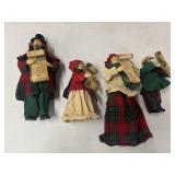 Vintage Christmas caroler display figures.