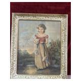 Jane Freeman framed vintage art print is "Chums.