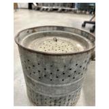 Vintage galvanized metal minnow bucket