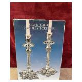 Silver Plated candlesticks pair.