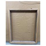 Vintage wooden picture frame with a hanging wire