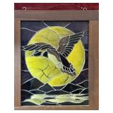 Handcrafted rectangular stained glass panel