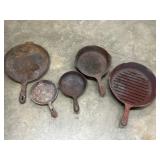 8 pc.Cast iron skillets