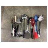 Assorted bundle of cooking spoons.