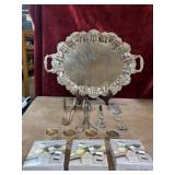 WM. Rogerï¿½s & Son silverplated footed tray,