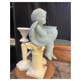 Vintage Italian ceramic neoclassical column