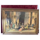 Framed vintage print is titled "The Magician,"