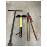3 pc. Heavy duty T-handled floor scraper/chisel