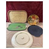 5 pc. Bundle of trays, bowl, and vintage and