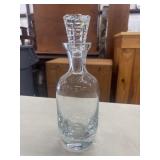Vintage Krosno hand-blown glass decanter with a