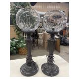 Pair of vintage electric accent lamps featuring