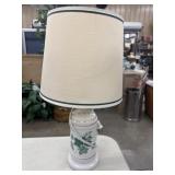 Vintage ceramic table lamp body crafted from a