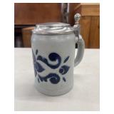 Vintage West German stoneware beer stein with a