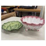 Green Cabbage Leaf Dish By Fitz and Floyd,
