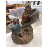 Vintage Tom Clark pecan resin gnome figurine
