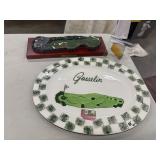 Custom, hand-painted amateur art pottery piece,