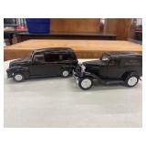 2 vintage black ERTL die-cast 1932 Ford panel