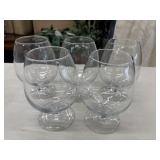 5 Mikasa "Stephanie" clear optic pattern brandy