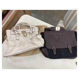 White leather Michael Kors Hamilton tote